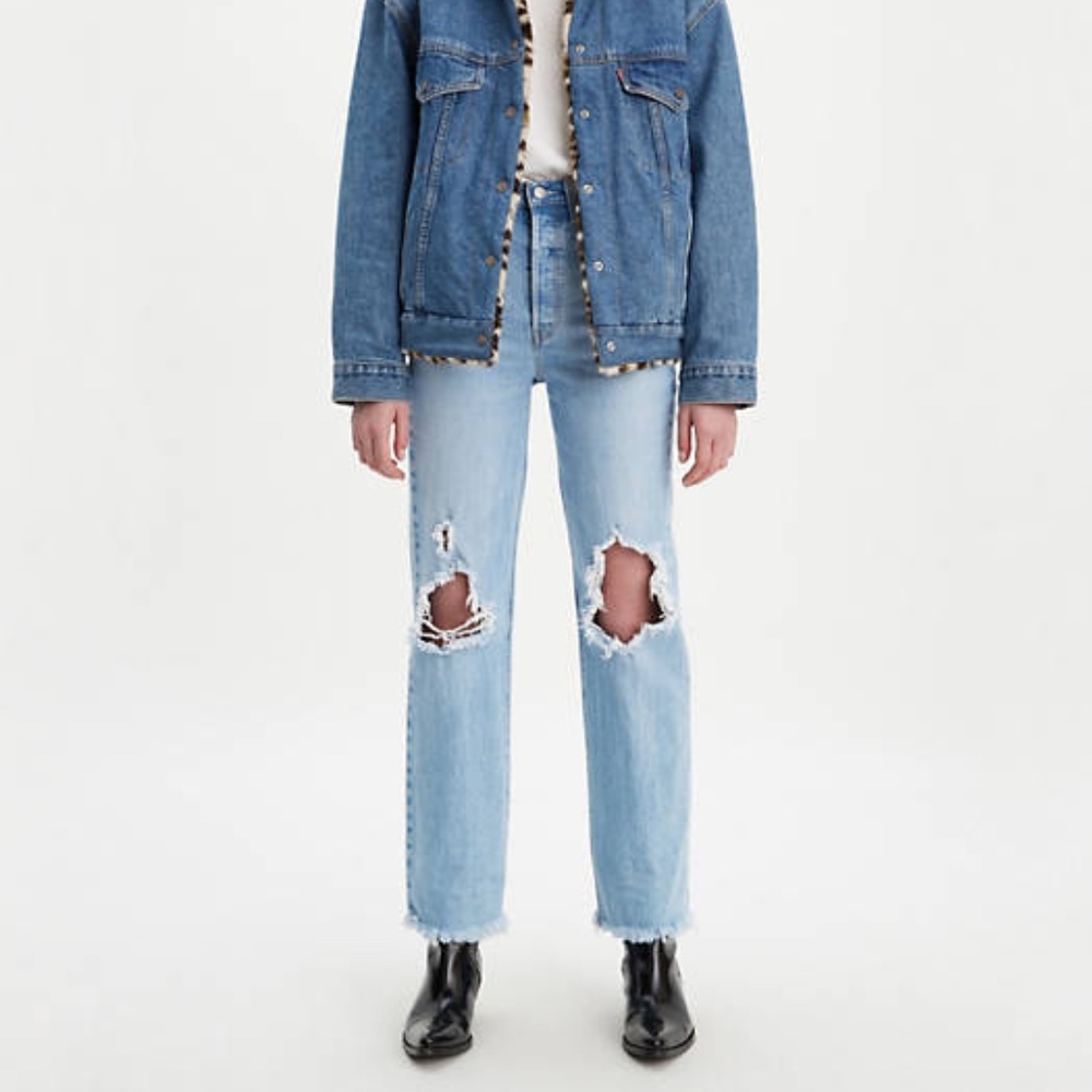 RIBCAGE FULL LENGTH RIPPED WOMEN'S JEANS 31W X 32L